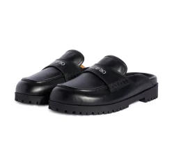 OFF-WHITE Black Leather O Slip-On Loafer