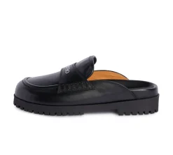 OFF-WHITE Black Leather O Slip-On Loafer