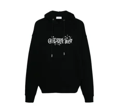 Off-White Bookish Flowers Hoodie - Black