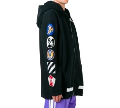 OFF-WHITE c/o Virgil Abloh Patches Zip Hoodie - Black