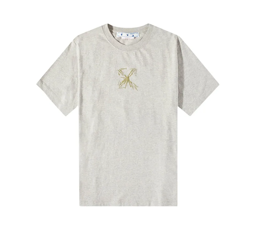 Off-White c/o Virgil Abloh Splashy Arr S/S T-shirt - Melange Grey