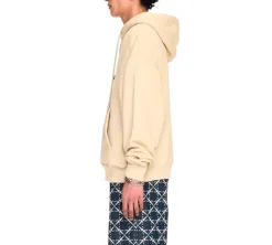 Off-White flocked-logo Hoodie - Beige