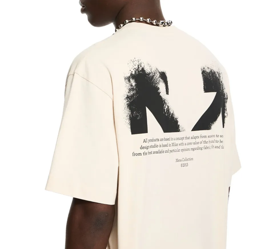 OFF-WHITE Half Arrow Skate Logo T-Shirt - PUMICE STONE
