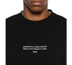 Off-White 'Made On Earth, Designed On A Plane' T-shirt - Black