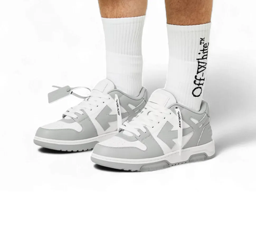 Off-White Out Of Office Calf Leather - White Grey