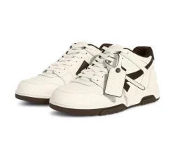 OFF-WHITE Out Of Office Low Tops - White/Chocolate