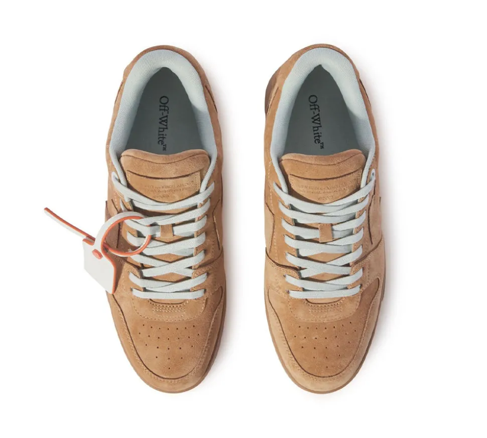 OFF-WHITE Out Of Office Low Tops - Full Suede Brown