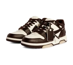 OFF-WHITE Out Of Office "OOO" Low Tops - Chocolate Cream