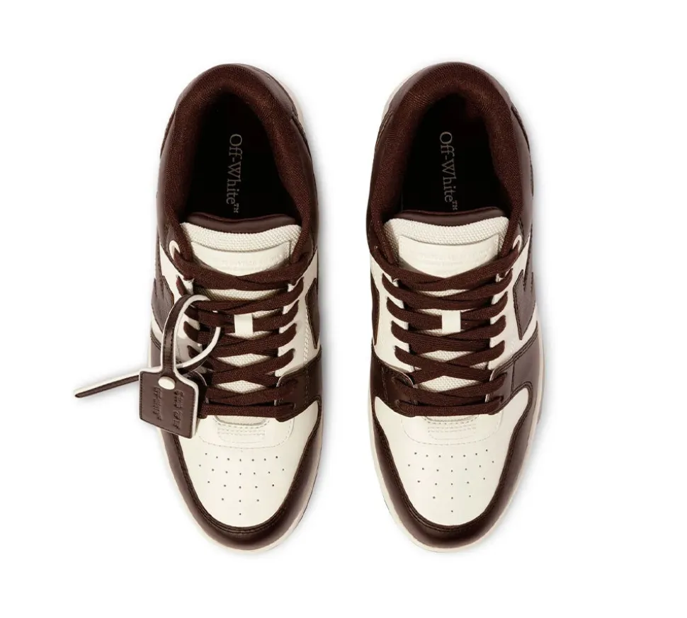 OFF-WHITE Out Of Office "OOO" Low Tops - Chocolate Cream