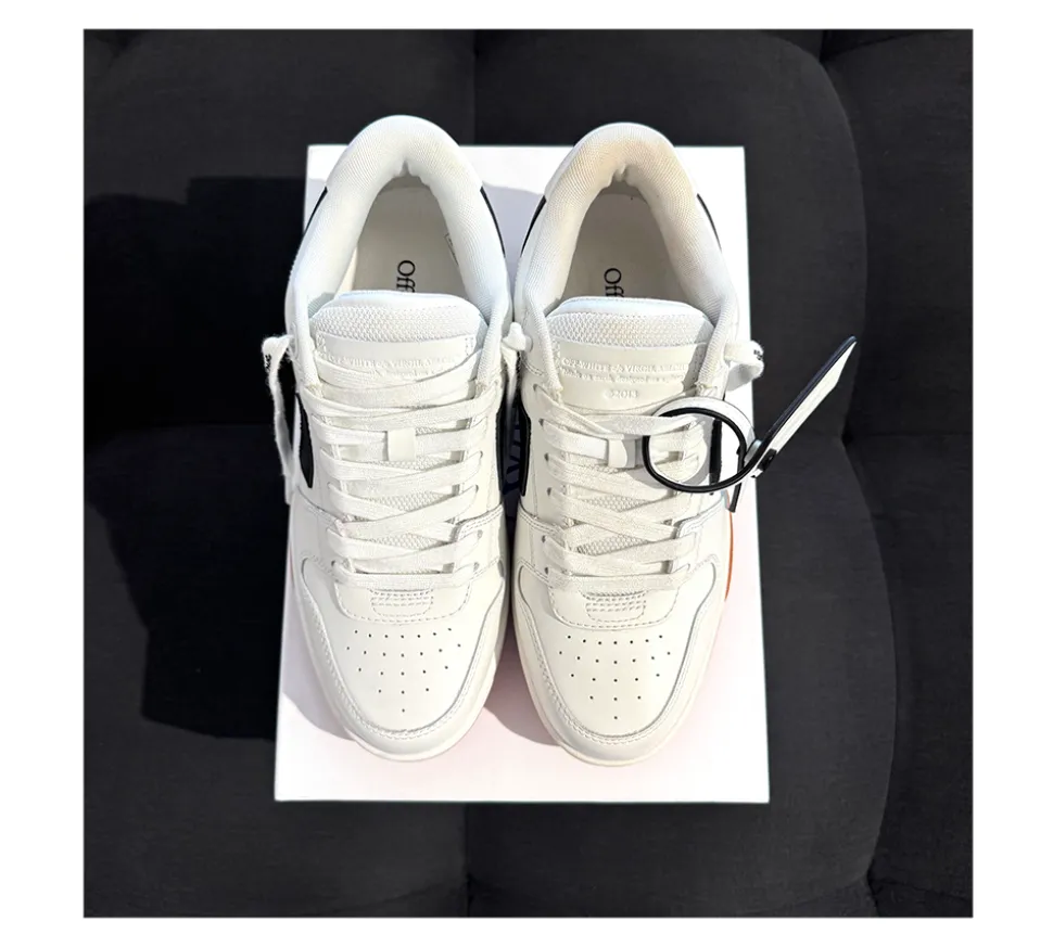 OFF-WHITE Out Of Office OOO Low Tops (38) - White Black Gum (USADO)