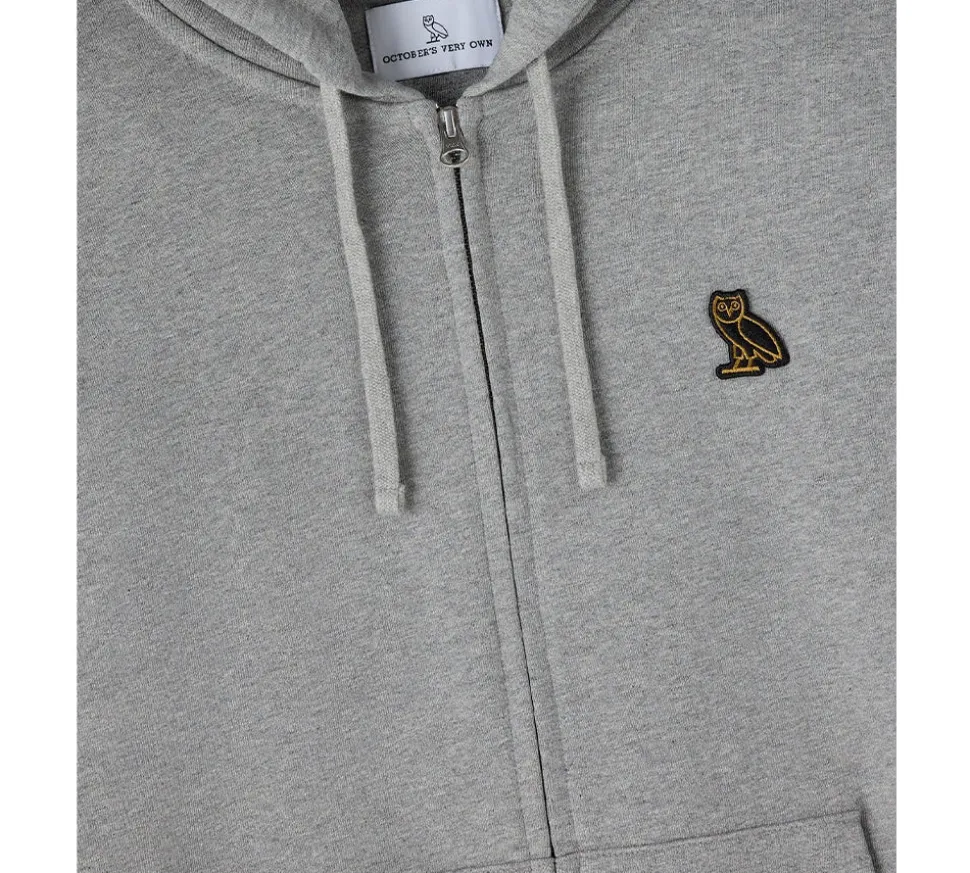 OVO Classic Full-Zip Hoodie - Heather Grey