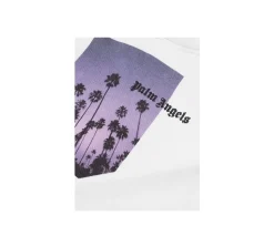 Palm Angels Stars and Palms Popover Hoodie - White