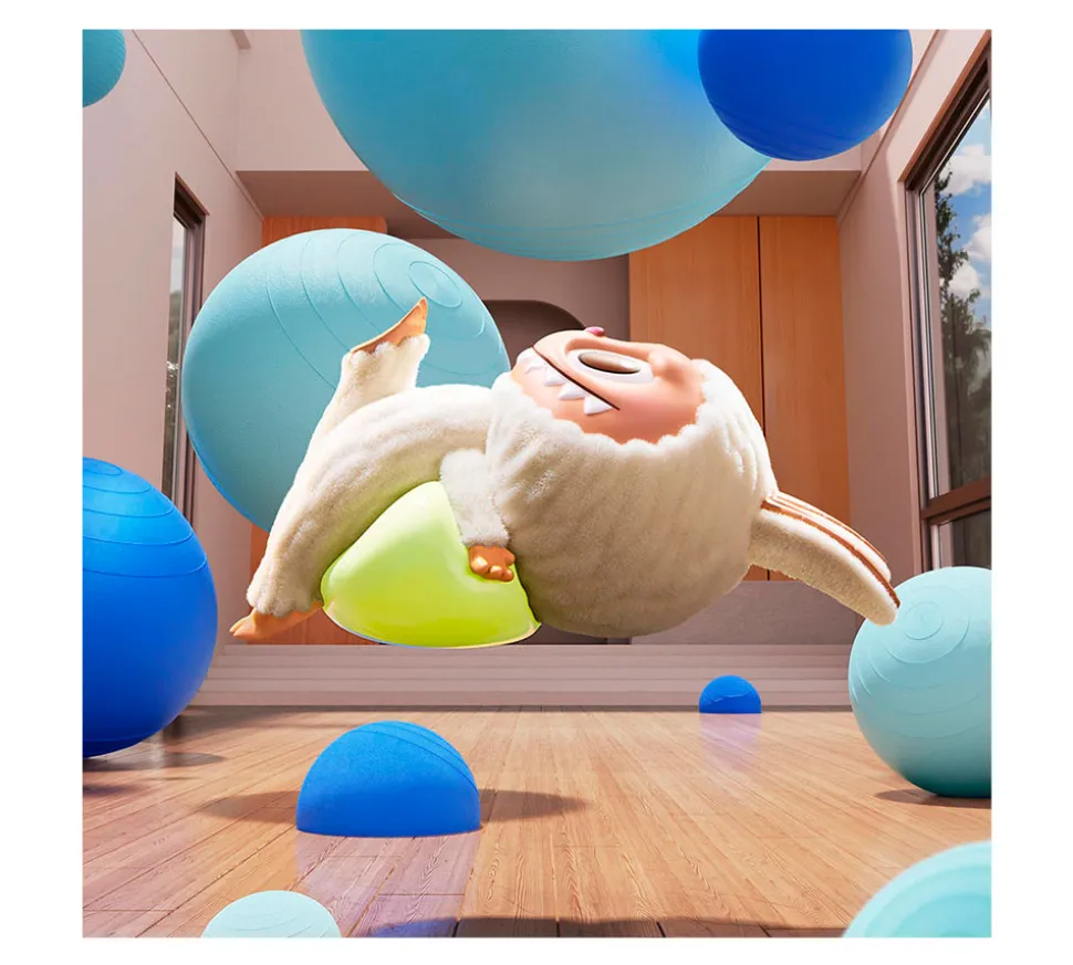 Pop Mart Labubu 'The Monsters' - Lazy Yoga Series Figures Single Blind Box