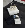 Prada Promenade mini Saffiano leather bag w/ printed silk twill scarf 55 - Chalk White (USADO)