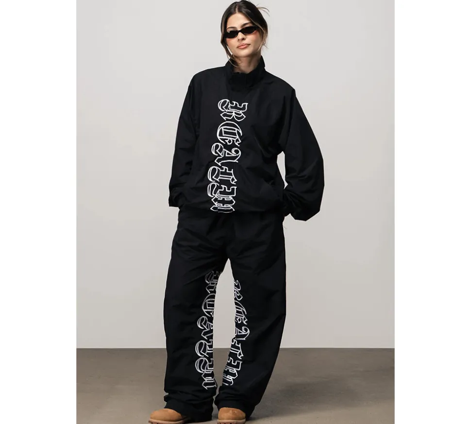 Realm Opo "REALM" Windbreaker Trackpants - Black