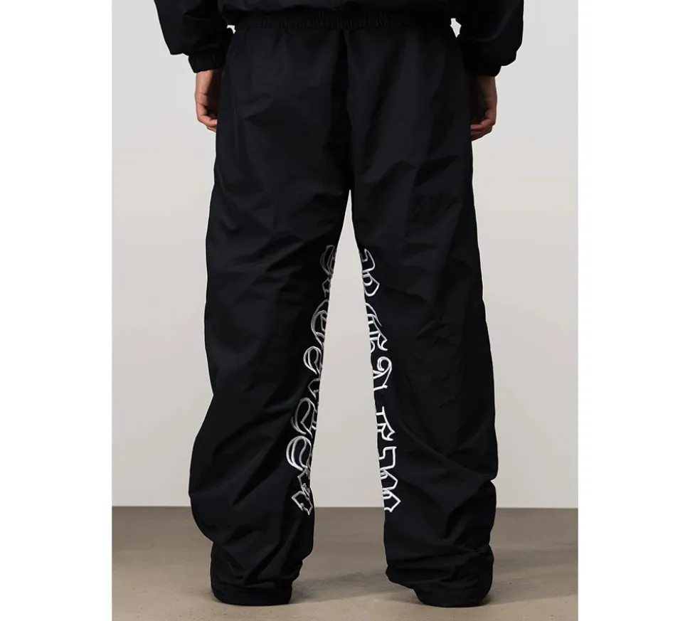 Realm Opo "REALM" Windbreaker Trackpants - Black