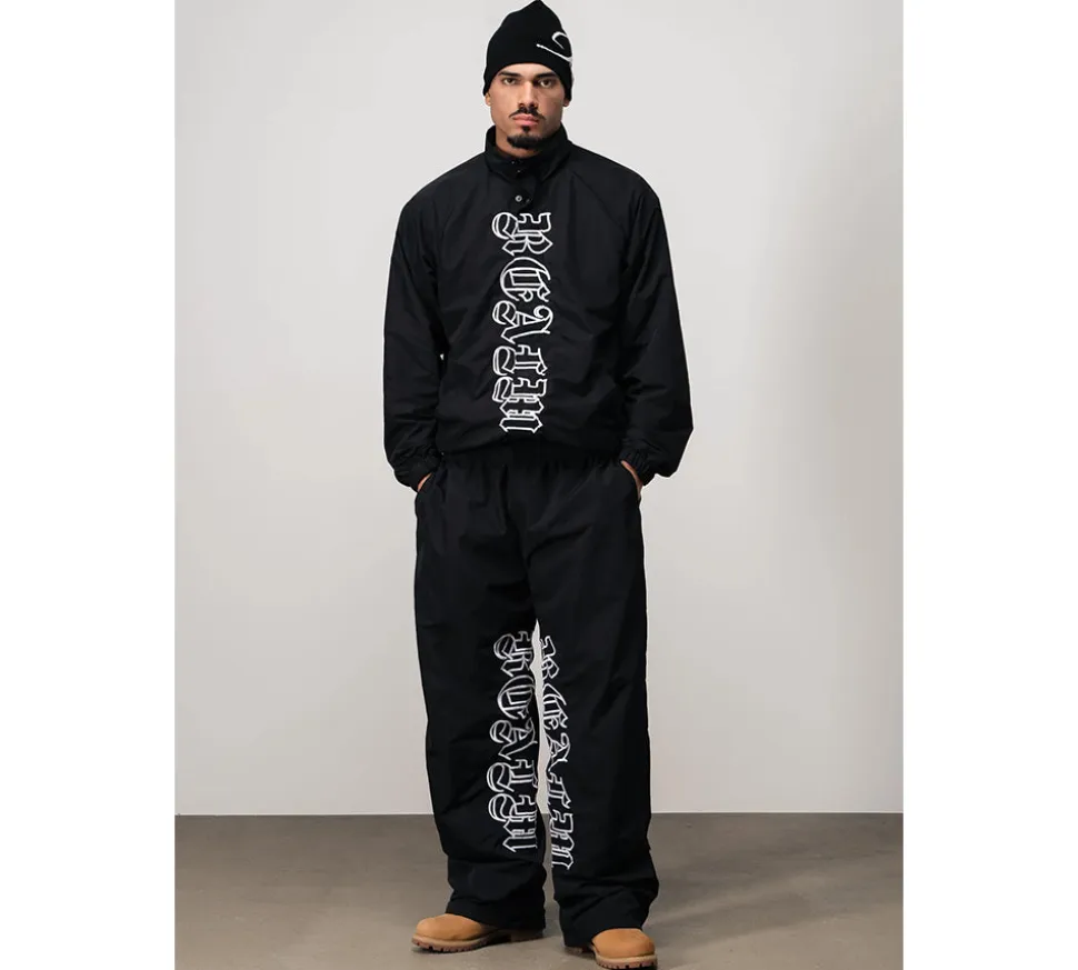 Realm Opo "REALM" Windbreaker Trackpants - Black