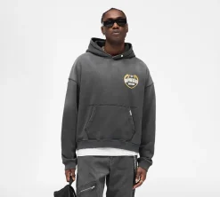 Represent Angel Border Hoodie - Stained Black