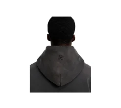 Represent Initial Boxy Hoodie - Washed Black