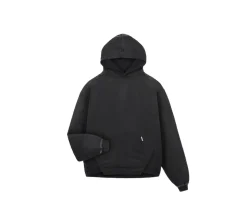 Represent Initial Boxy Hoodie - Washed Black