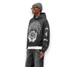 Represent Legacy Crest Hoodie - Stained Black