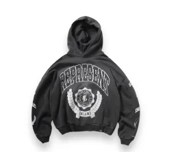 Represent Legacy Crest Hoodie - Stained Black