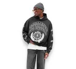 Represent Legacy Crest Hoodie - Stained Black