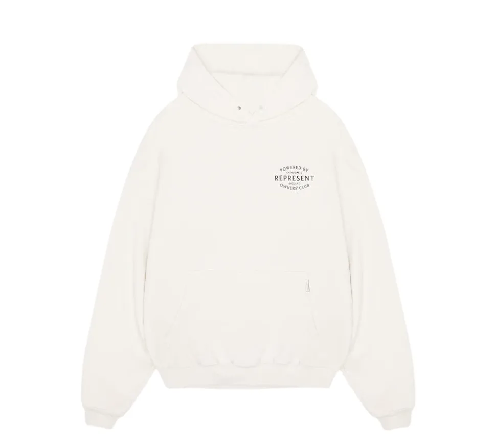 Represent Owners Club Stamp Hoodie - Flat White