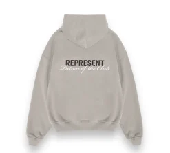 Represent Patron Of The Club Hoodie - Mudstone