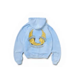 Represent X Belstaff Born To Bike Hoodie - Mid Blue