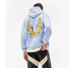 Represent X Belstaff Born To Bike Hoodie - Mid Blue