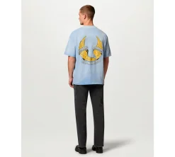 Represent X Belstaff Born To Bike T-Shirt - Washed Blue