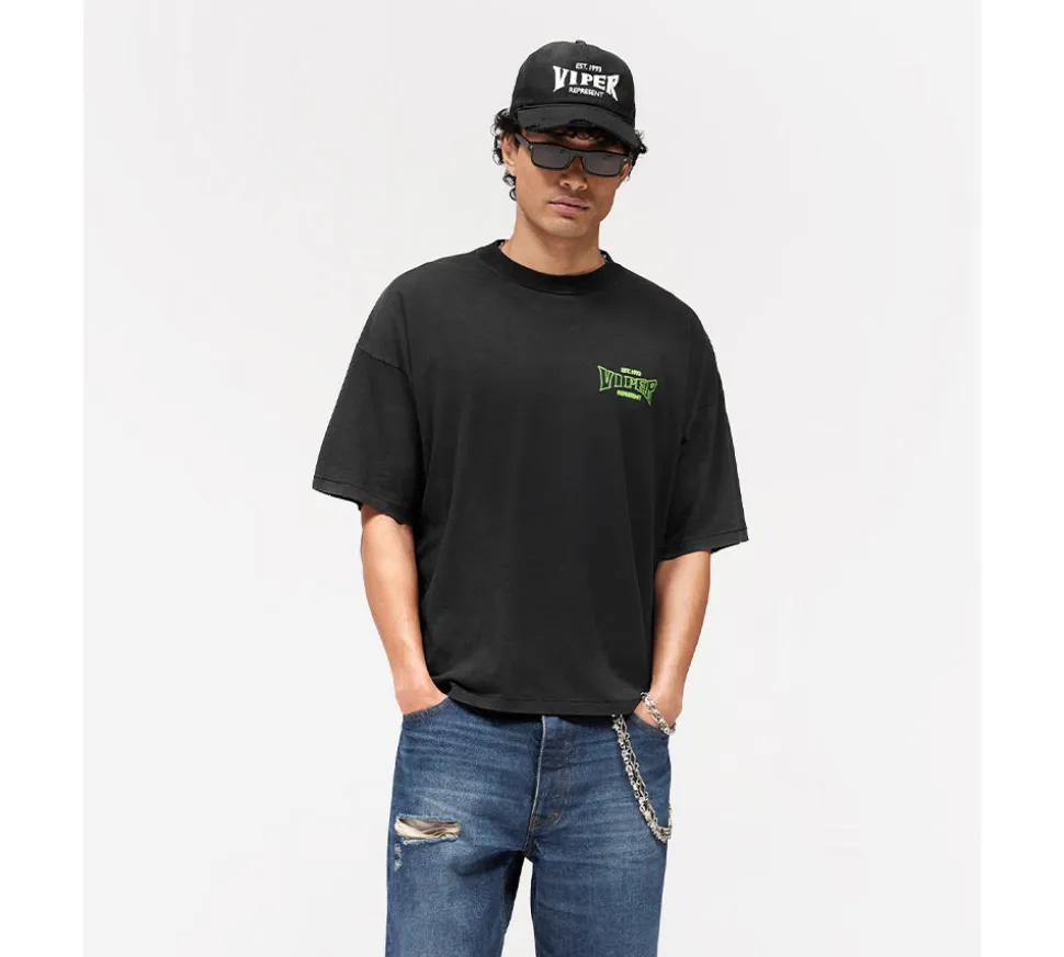 Represent x The Viper Room Glow T-Shirt - Vintage Black