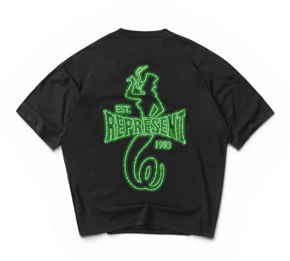 Represent x The Viper Room Glow T-Shirt - Vintage Black