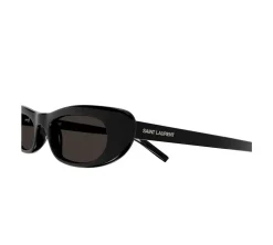 Saint Laurent Eyewear Oval Frame Sunglasses - Black