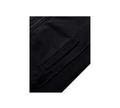 Stone Island Brushed Organic Cotton Fleece Zip Up Hoodie - Black