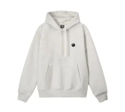 Stüssy 8 Ball Logo Applique Hoodie - Ash Heather
