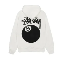 Stüssy 8 Ball Pigment Dyed Hoodie - Natural