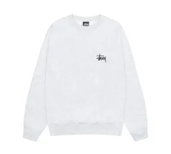 Stüssy Basic Crewneck - Ash Heather