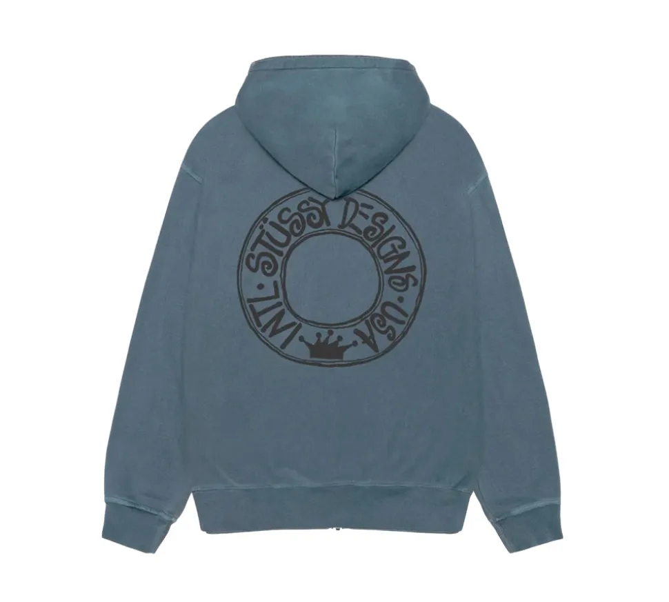 Stüssy Buana Pig. Dyed Zip Hoodie - Navy