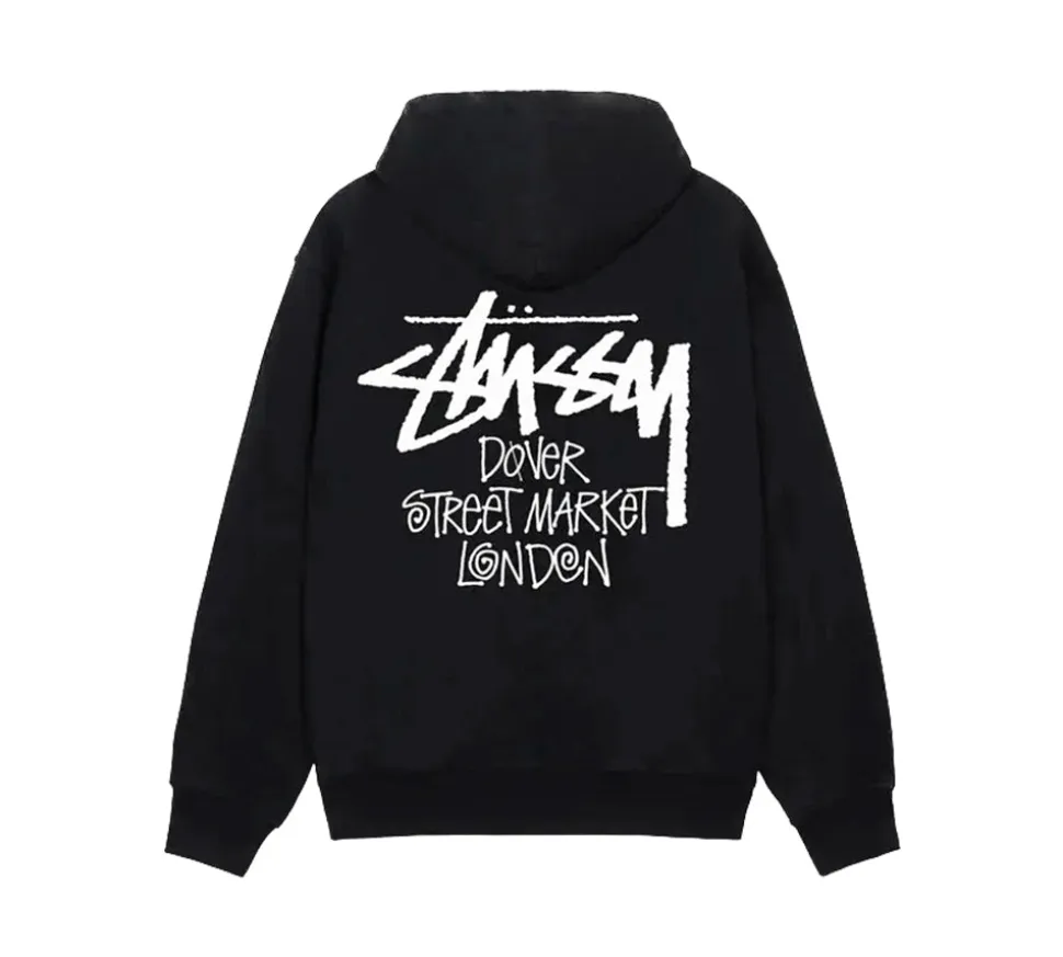 Stüssy Dover Street Market London Hoodie - Black