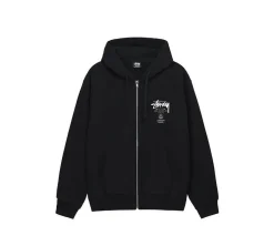 Stüssy DSM World Tour Zip Hood - Black