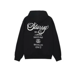 Stüssy DSM World Tour Zip Hood - Black