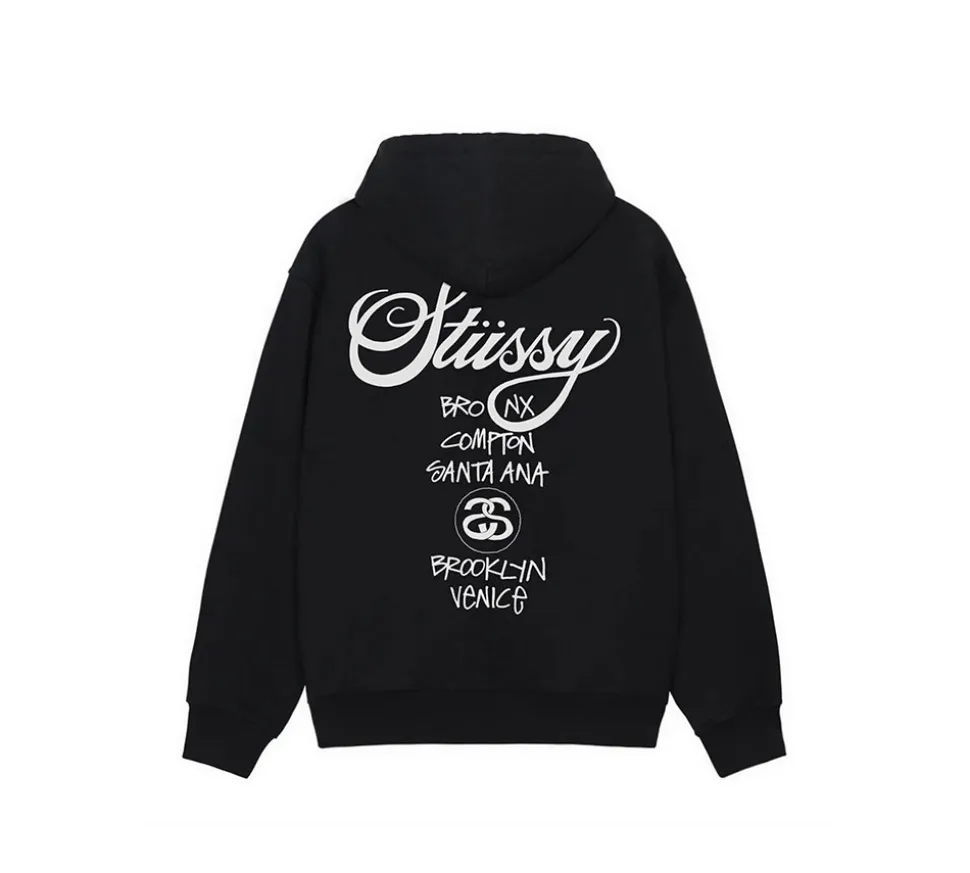 Stüssy DSM World Tour Zip Hood - Black