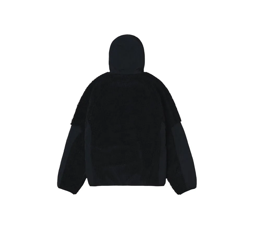 Stüssy Sherpa Paneled Hooded Jacket - Black