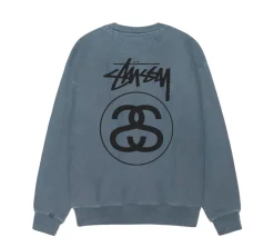 Stüssy Stock Link Pigment Dyed Crewneck - Navy