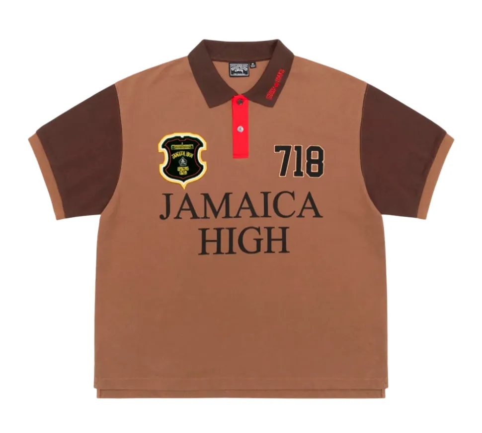 Stüssy x Denim Tears Pique Polo - Brown