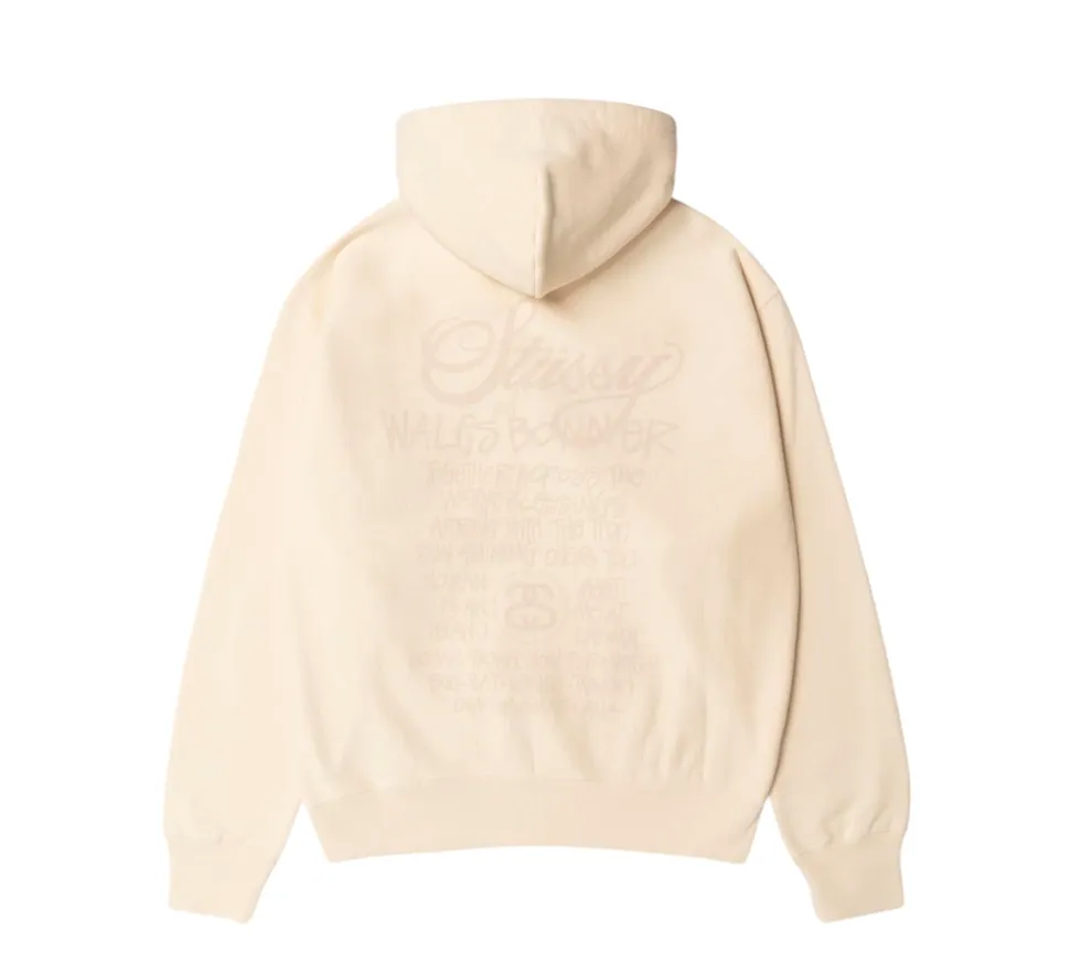 Stüssy x Wales Bonner Fleece Zip Hoodie – Ivory