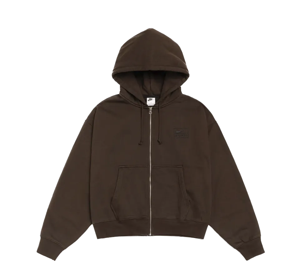 Stussy x Nike Stone Washed Fleece Zip Hoodie - Dark Cinder