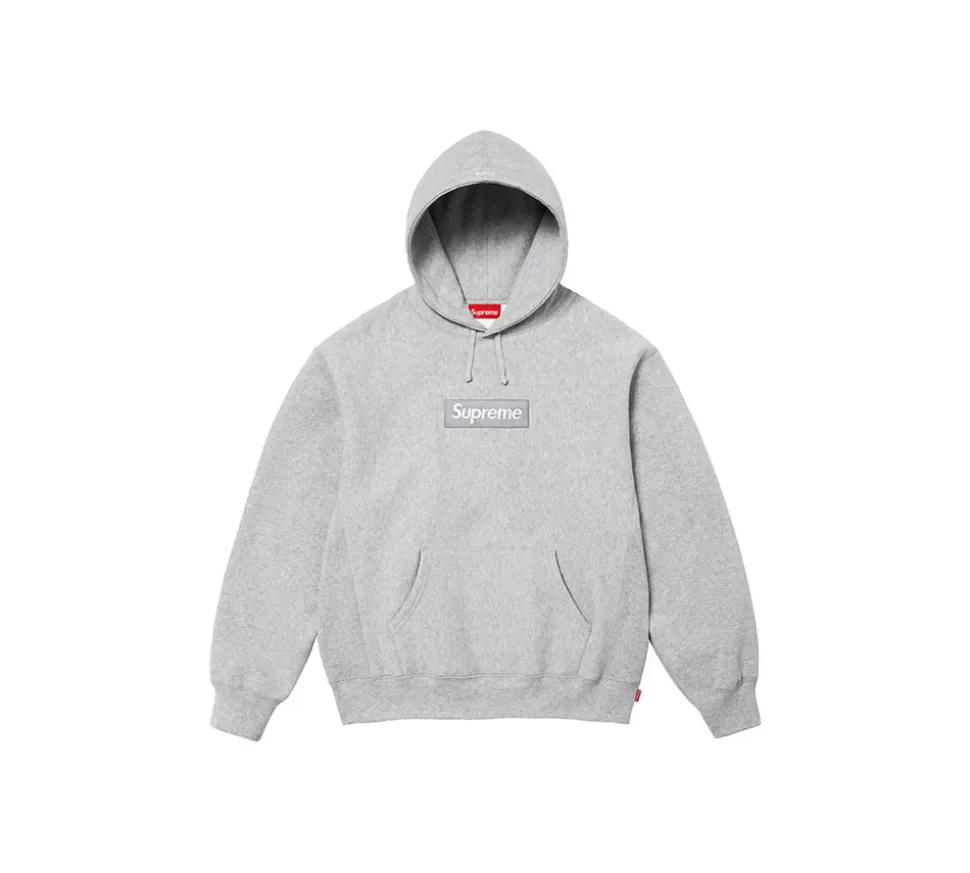 Supreme Box Logo Hooded Sweatshirt (FW24) - Grey